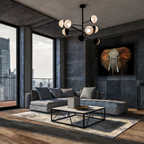 Glasschilderij - 80x120cm - Dieren - Olifant Ravi 120x80x0.4 cm - interieur