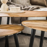 Modera - Salontafel set-3 organisch - Massief acacia naturel