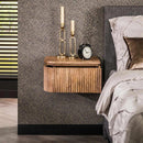 Modera - Nachtkastje set-2 wave L+R afgerond - Massief mango zandkleur