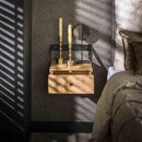 Modera - Nachtkastje set-2 XS hangend strip - Massief acacia naturel