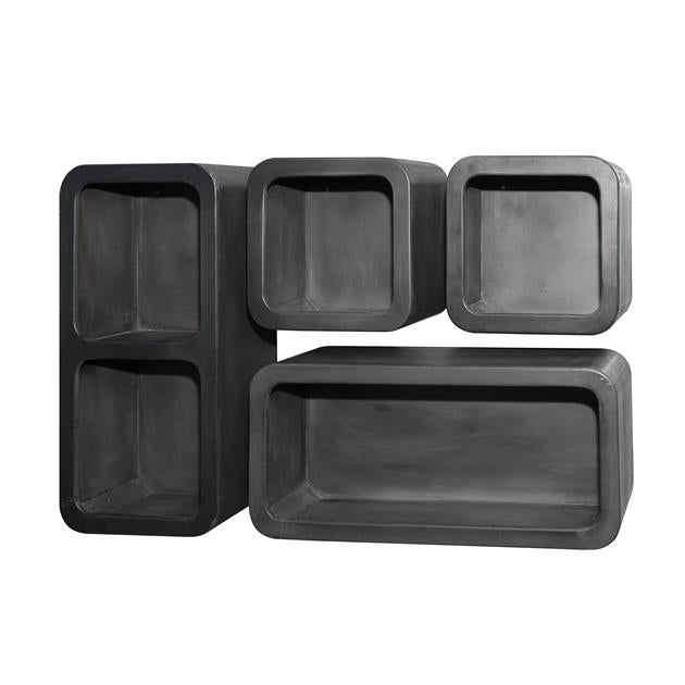 Modera - Wandschap set-4 dark clay - Grijs