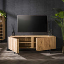 Modera - TV-meubel 2 deuren block - Massief acacia naturel