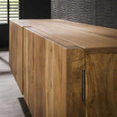 Modera - TV-meubel zwevend 2 deuren block - Massief acacia naturel