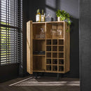 Modera - Wijnkast 1 deur block - Massief acacia naturel