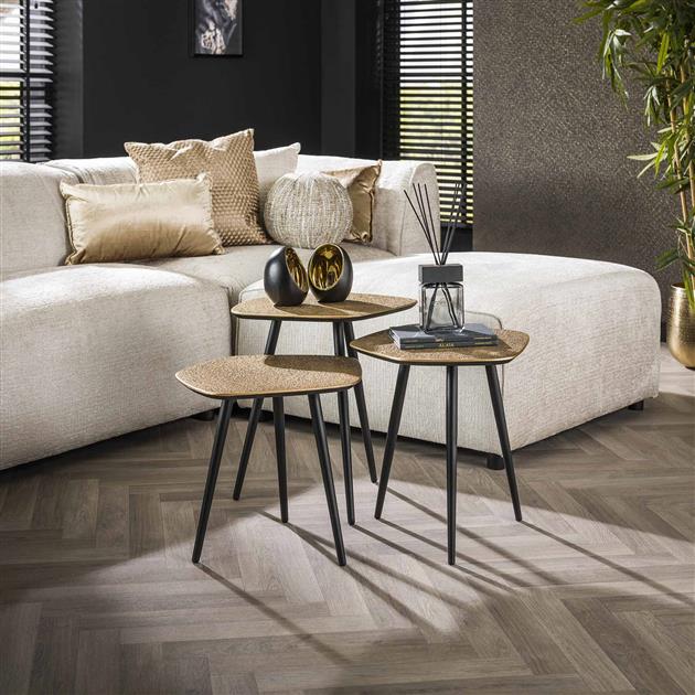 Modera - Salontafel set-3 point metallic - Brons antiek - Brons antiek