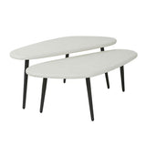 Modera - Salontafel set-2 stone hoekvormig - Marmer composiet