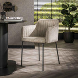 Modera - Armstoel straight stitch VPE2 - Ox zandkleur - set van: 2