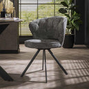 Modera - Stoel halfronde rug spring VPE2 - Polo stof antraciet - set van: 2