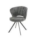 Modera - Stoel halfronde rug spring VPE2 - Polo stof antraciet - set van: 2