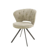 Modera - Stoel halfronde rug spring VPE2 - Polo stof zandkleur - set van: 2