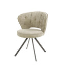 Modera - Stoel halfronde rug spring VPE2 - Polo stof zandkleur - set van: 2