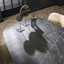 Modera - Eetkamertafel 215 deens ovaal - 3D Melamine slate stone