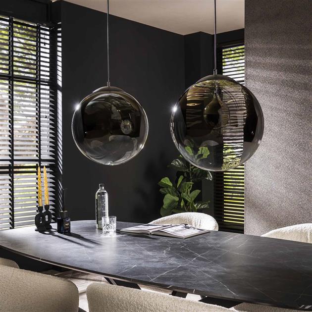 Modera - Hanglamp 2L bubble shaded XL - Artic zwart