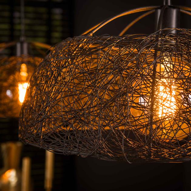 Modera - Hanglamp 2L Ø45 maze - Artic zwart