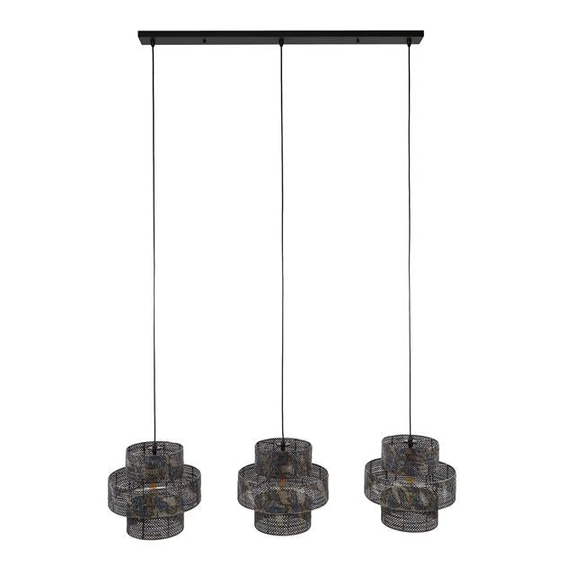 Modera - Hanglamp 3L lantern - Zwart bruin