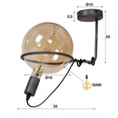 Modera - Plafondlamp 1L saturn voor Ø20 lichtbron - Oud zilver