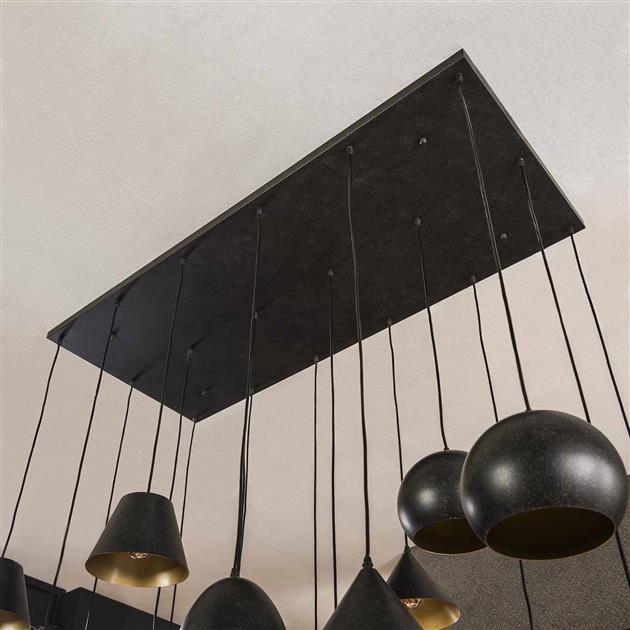 Modera - Hanglamp 18L  XXL metalen kap - Artic zwart