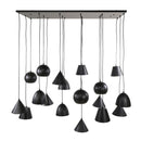Modera - Hanglamp 18L XXL metalen kap - Artic zwart