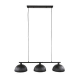 Modera - Hanglamp 3L halfronde kap-ribbel - Artic zwart
