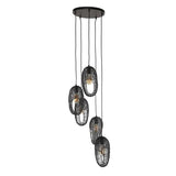 Modera - Hanglamp 5L open oog wire - Artic zwart