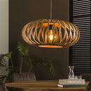 Modera - Hanglamp 1L Ø65 stripes - Massief mango naturel