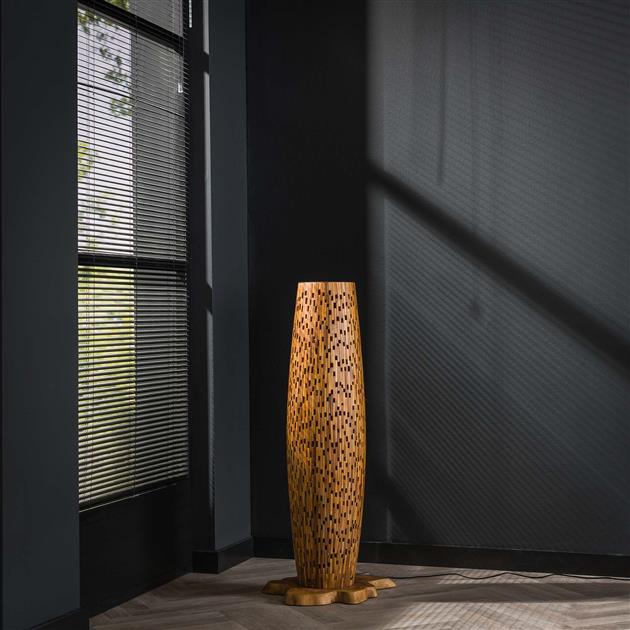 Modera - Vloerlamp S bars - Massief gerecycled teakhout
