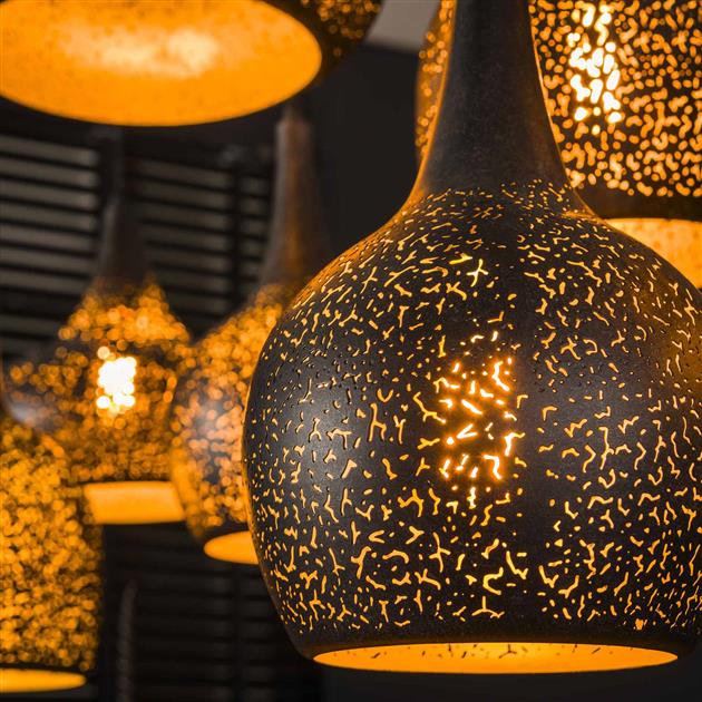 Modera - Hanglamp 4+3 zip - Artic zwart