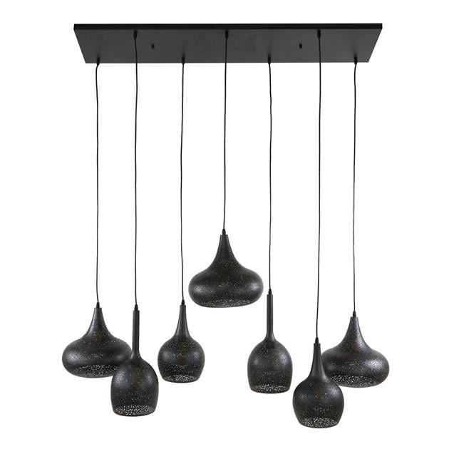 Modera - Hanglamp 4+3 zip - Artic zwart