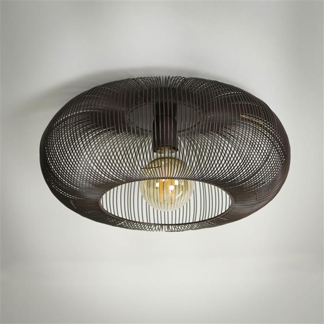 Modera - Plafondlamp Ø43 copper twist - Zwart nikkel