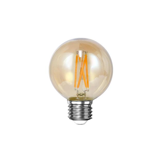 Modera - Lichtbron LED [G60] filament bol Ø6 - Amberkleurig glas