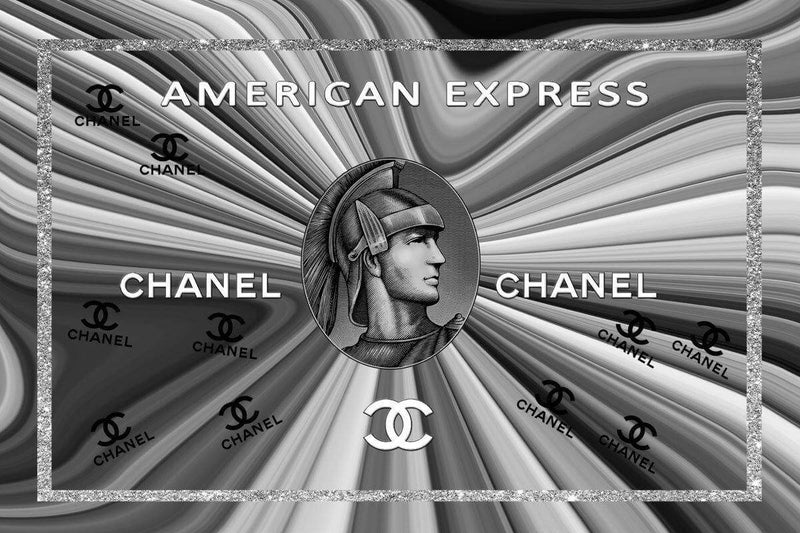 80x120cm - American Express - Merk - Glasschilderij - meubelboutique.nl