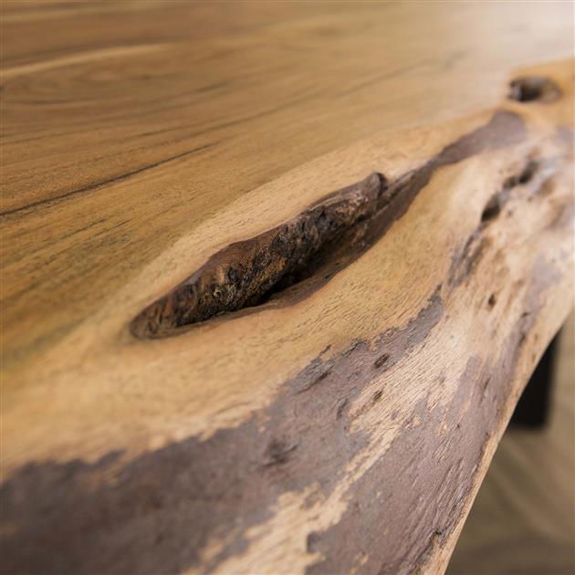 Modera - Eetkamertafel boomstam 240  bladdikte 80 mm - Massief acacia naturel