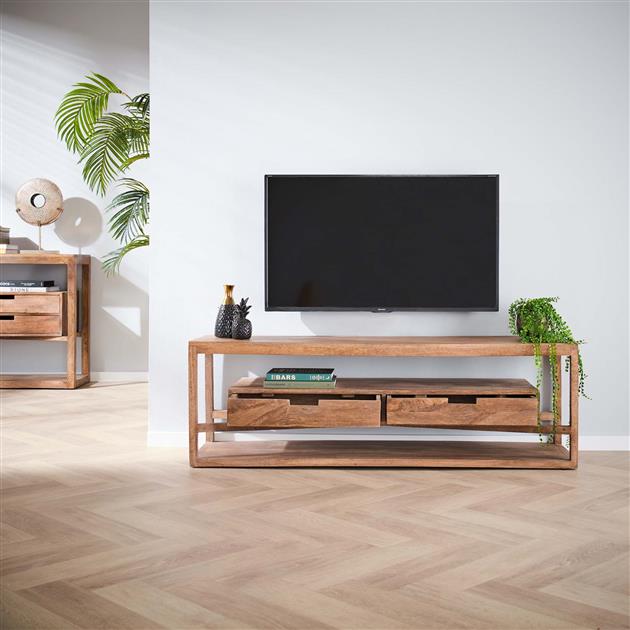 Modera - TV-meubel sahara / Massief mango zandkleur