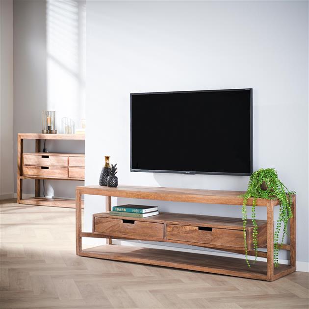 Modera - TV-meubel sahara / Massief mango zandkleur