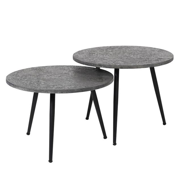 Modera - Salontafel Ø55 set-2 metallic ronde buis - Grijs