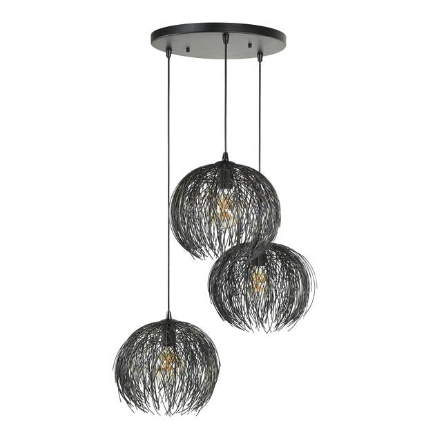 Modera - Hanglamp 3L beach getrapt - Zwart bruin