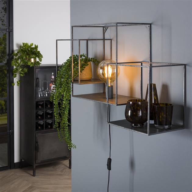 Modera - Wandschap 1L cubic XL - Oud zilver
