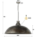 Modera - Hanglamp Ø80 industry - Oud zilver