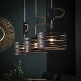 Modera - Hanglamp 3xØ30 twist verstelbaar touw - Slate grey