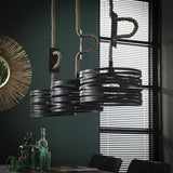 Modera - Hanglamp 3xØ30 twist verstelbaar touw - Slate grey