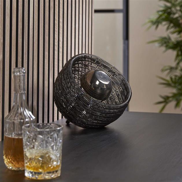 Modera - Tafellamp Ø25 coil - Zwart nikkel
