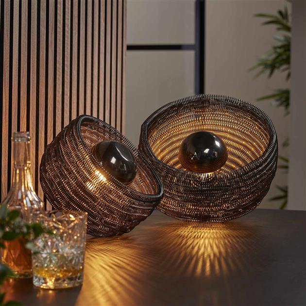 Modera - Tafellamp Ø30 coil XL - Zwart nikkel