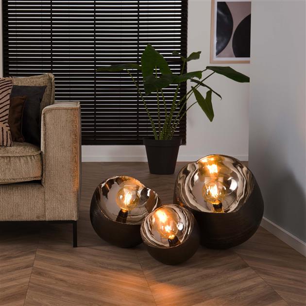 Modera - Tafellamp Ø36 mirror L - Zwart nikkel