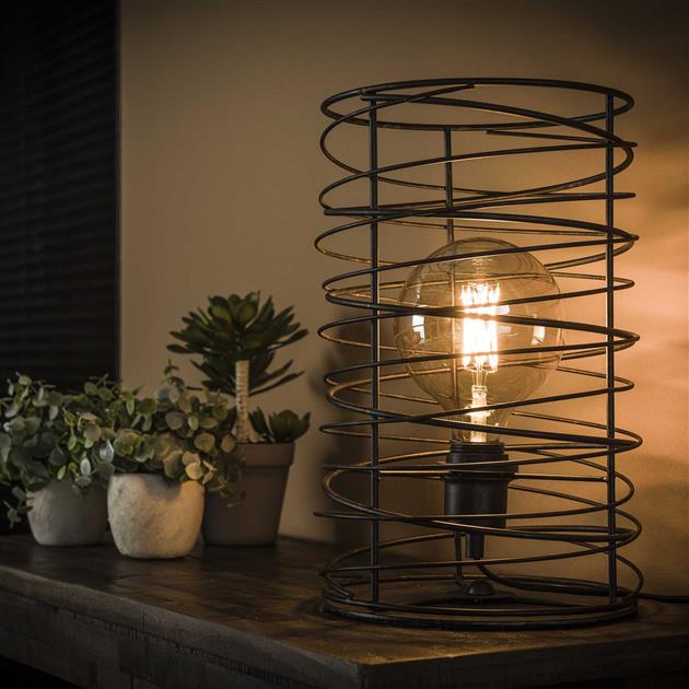 Modera - Tafellamp spiraal Ø22 cilinder - Charcoal
