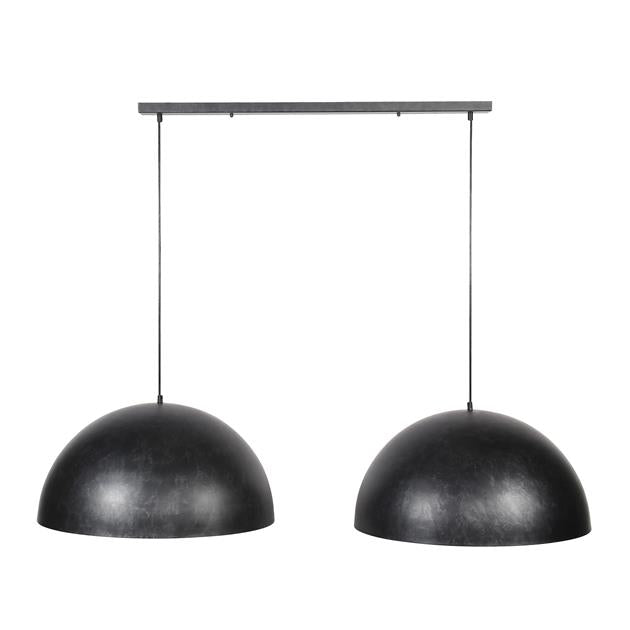 Modera - Hanglamp 2x Ø60 Dome - Charcoal - meubelboutique.nl