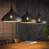 Modera - Hanglamp 3xØ32 punch trechter - Zwart bruin