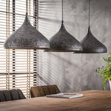 Modera - Hanglamp 3xØ32 punch trechter - Zwart bruin