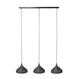 Modera - Hanglamp 3xØ32 punch trechter - Zwart bruin
