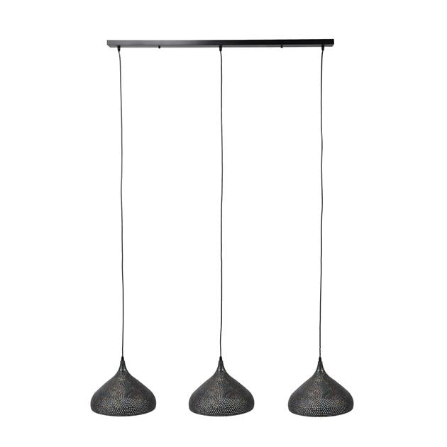 Modera - Hanglamp 3xØ32 punch trechter - Zwart bruin