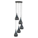 Modera - Hanglamp 5x Ø15 getrapt punch - Zwart bruin